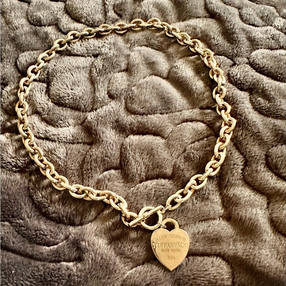 SOLD!!!  Tiffany & Co. Silver Chain Necklace with Heart Charm